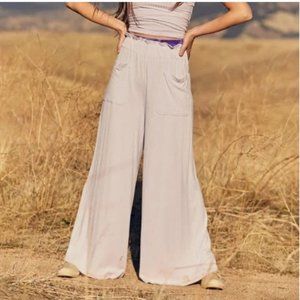 NWT Free People Take Everywhere Wide Leg in Nude Size XS